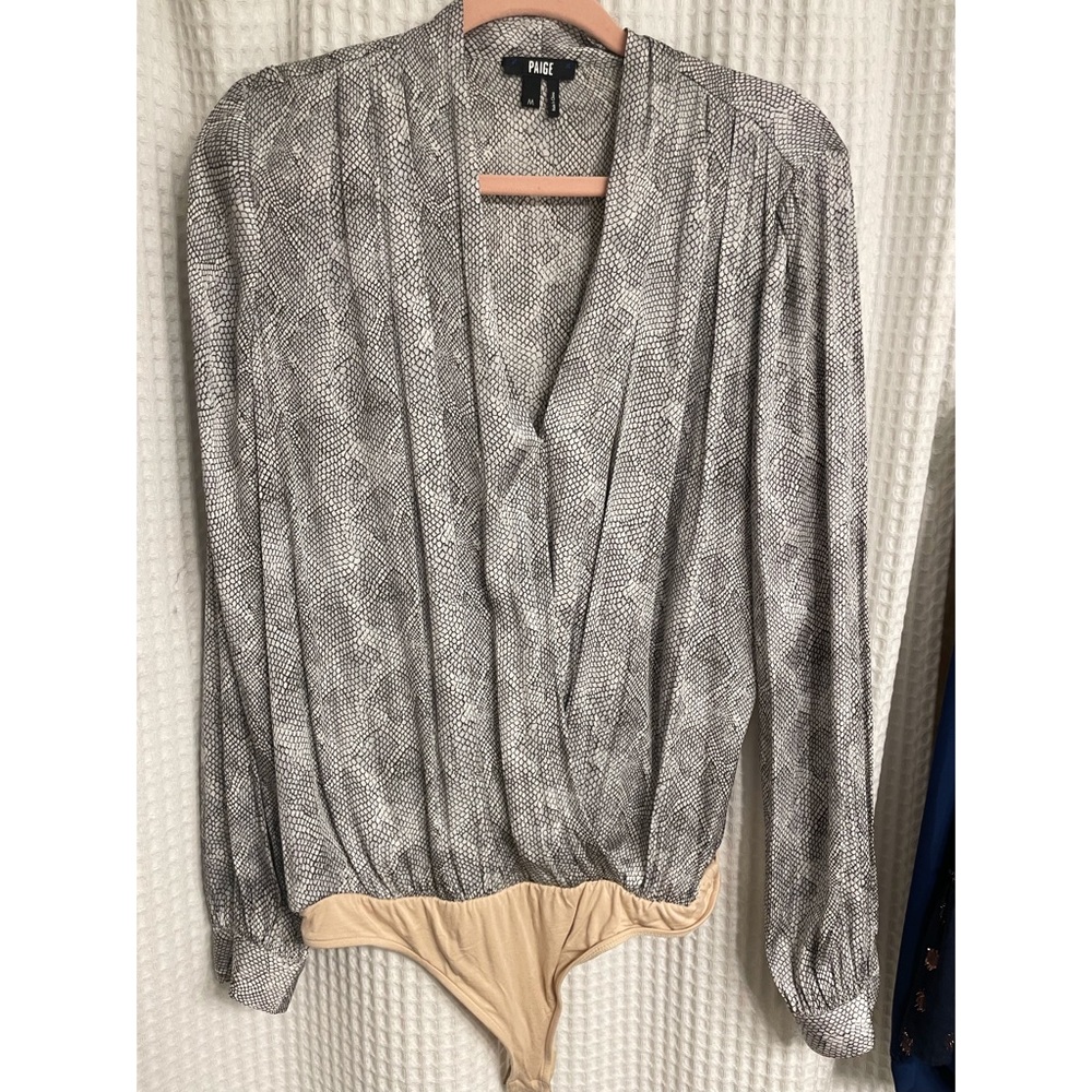 Paige Snakeskin Bodysuit from Revolve